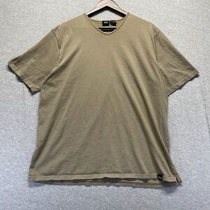 Mossimo Short Sleeve T Shirt Mens XL Khaki V Neck Cotton Everyday Streetwear